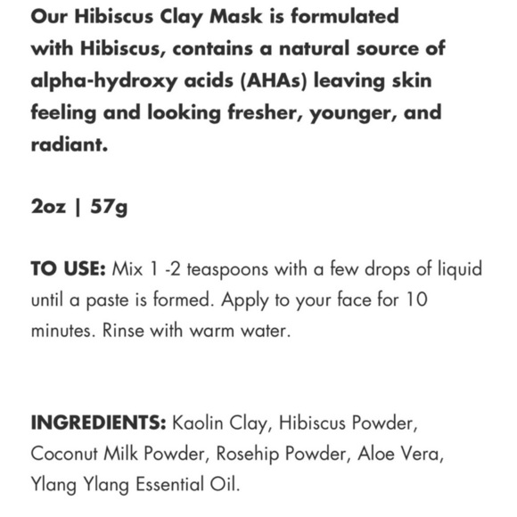 Becalia Bontanicals - Hibiscus Nourishing Clay Mask - Picture 2 of 2